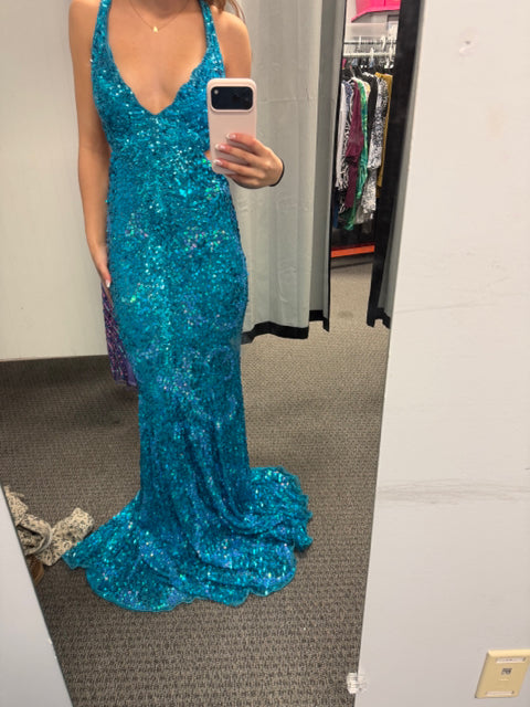 Size 0 Casablanca Blue Women's Prom