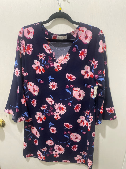 Navy Floral Mudpie BOUTIQUE Dress Women's