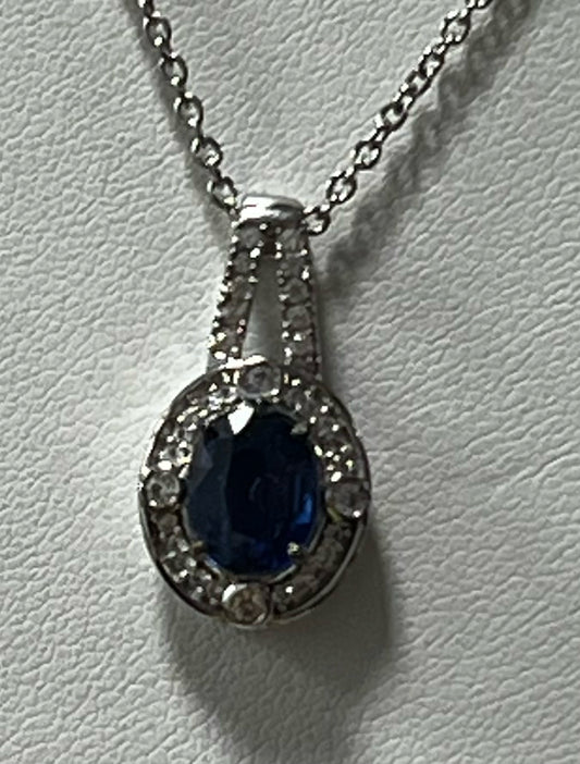 Sterling Silver Gemstone Necklace & Pendant New JTV