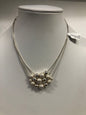 Sterling Necklace 17" Multi Strand