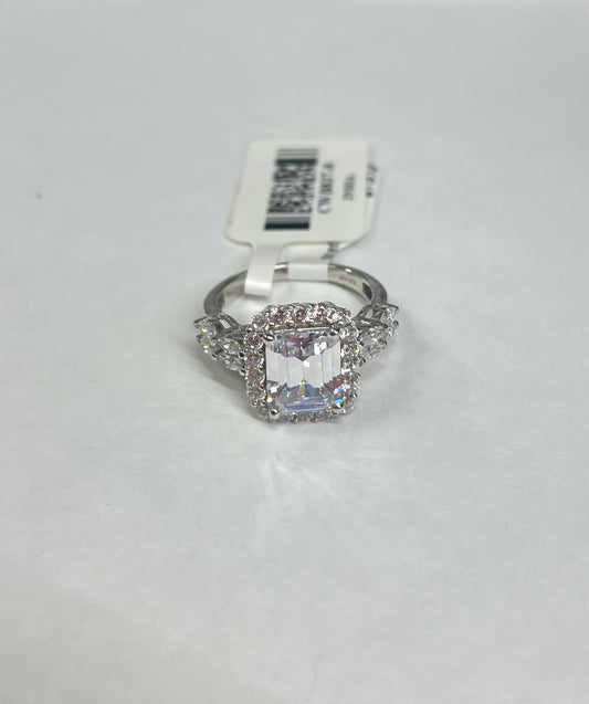 Sterling Silver CZ Ring Charles Winston  Size 8 JTV New w/ Tags