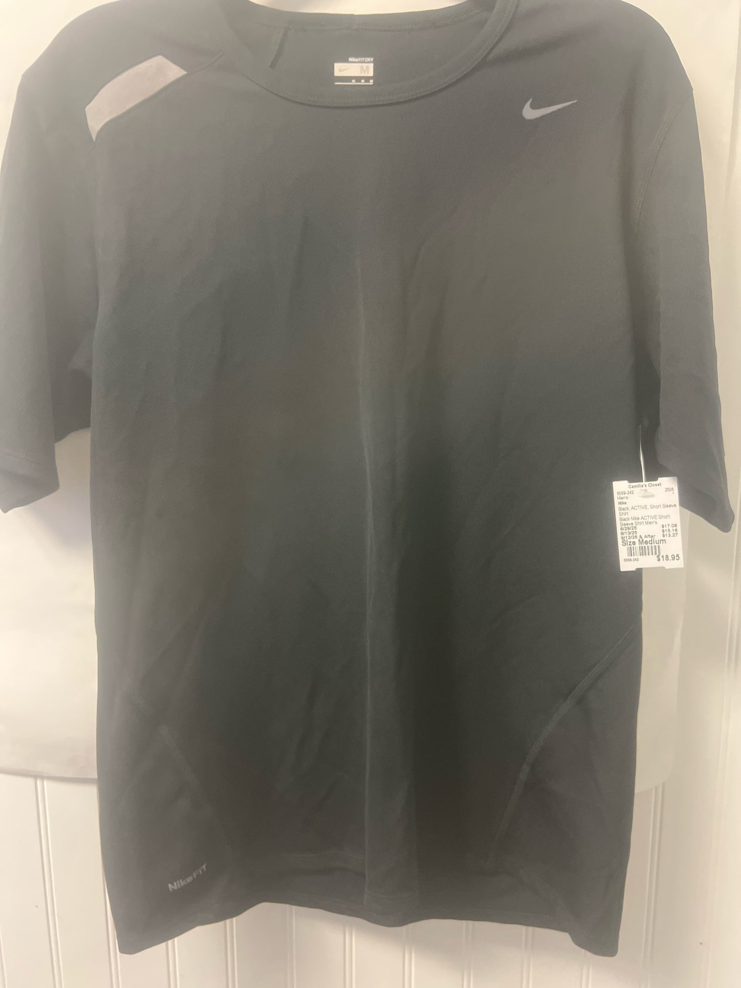 Black Nike ACTIVE Short Sleeve Shirt Men's