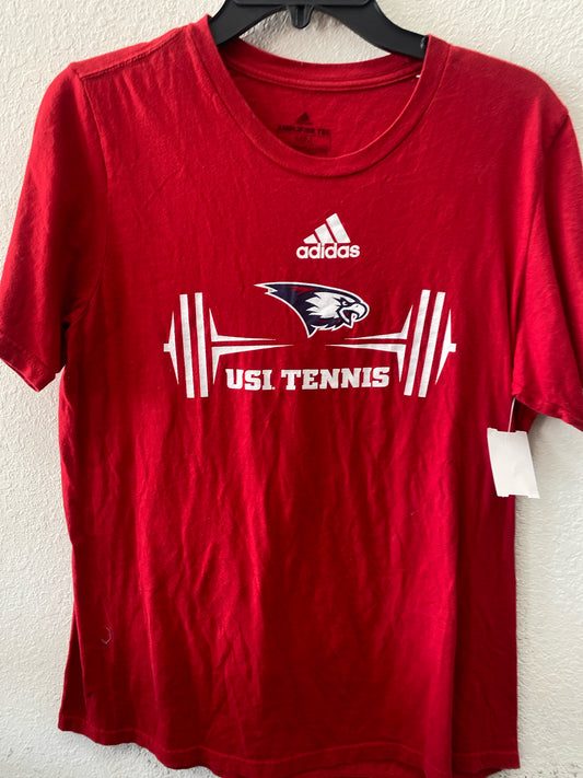 Red Adidas ACTIVE Short Sleeve Shirt Women's