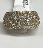 Gold Over Sterling CZ Ring Size 8 JTV Pave Band