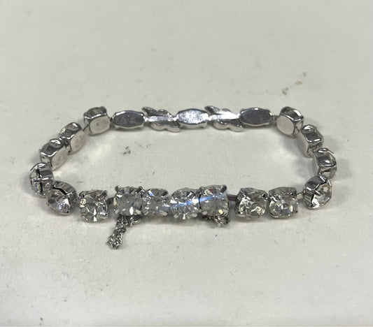 Mid Century Vintage Eisenberg Ice 7" Rhinestone Bracelet