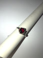 Sterling Silver Garnet Ring Size 10