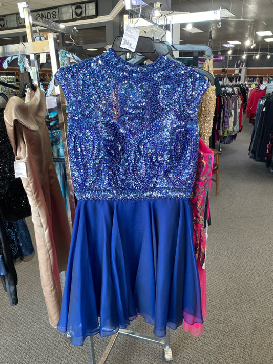 Size 14 Sherri Hill Blue Women's Prom