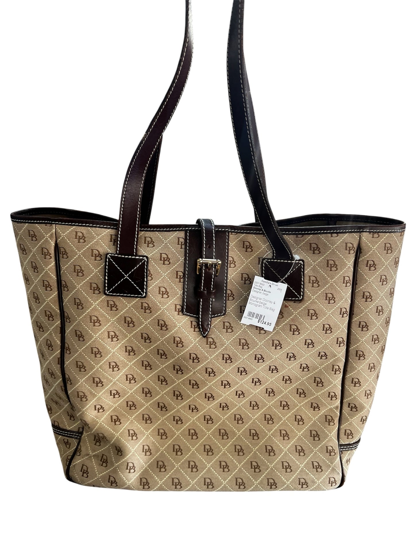 Designer Dooney & Bourke beige Tote Bag
