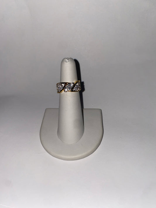 Gold Over Sterling Silver Ring Size 5.5