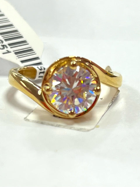 Strontium Titanate 18k Yellow Gold Over Sterling Silver Ring 2.85ct JTV SZ 8 New
