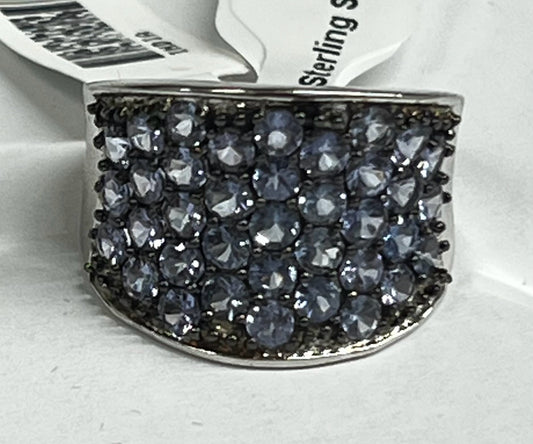Sterling Silver Tanzanite Ring Size 9 JTV New w/ Tags