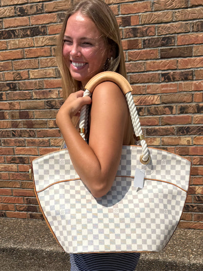 Designer Louis Vuitton Damier Azur Handbag