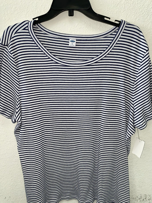 Striped Old Navy Short Sleeve Shirt Women's