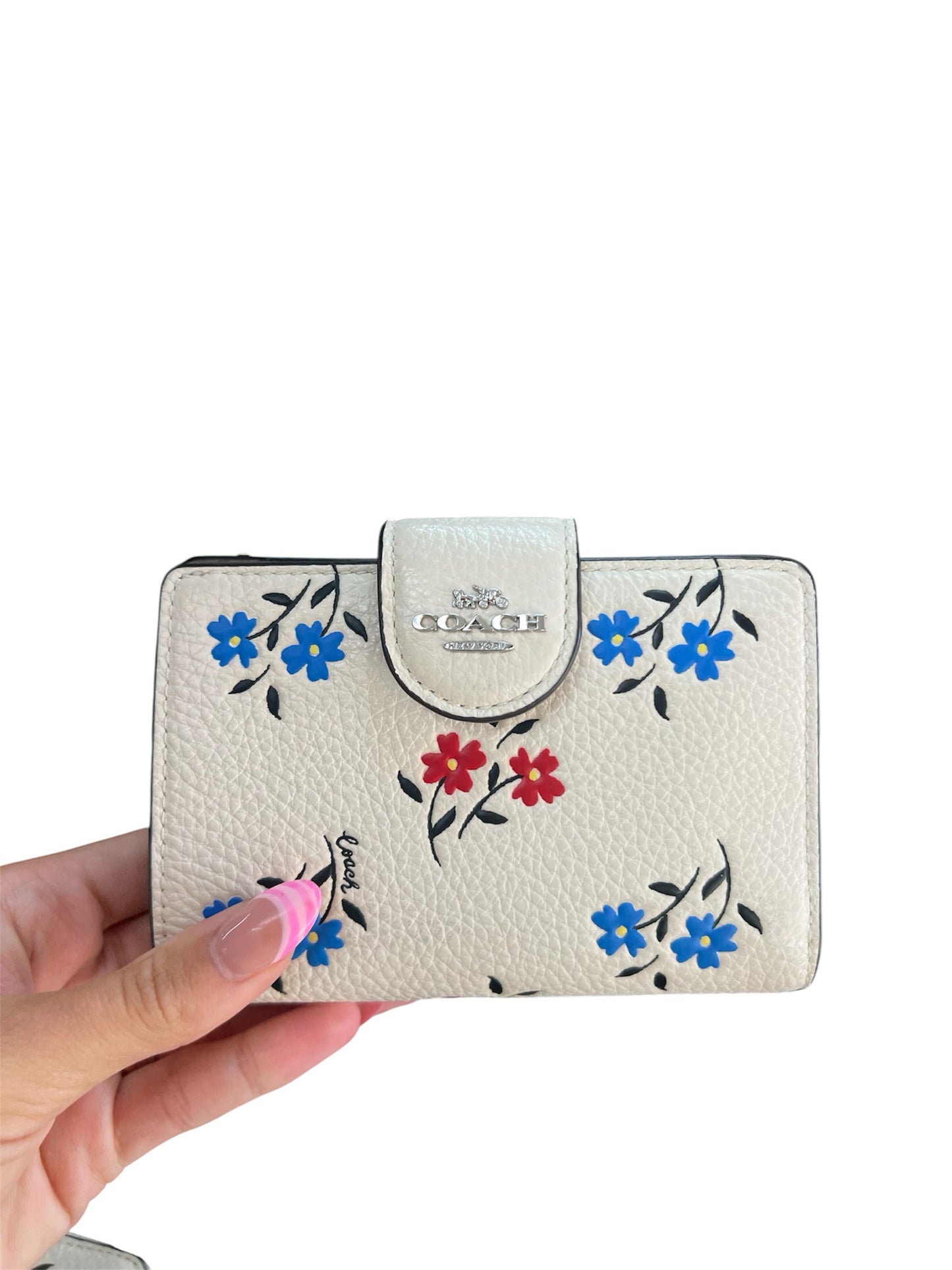 Designer Coach White/Blue/Red Wallet