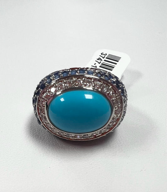 Sterling Silver Turquoise Ring Size 7