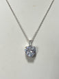 Sterling Silver CZ Necklace Pendant Chain New JTV