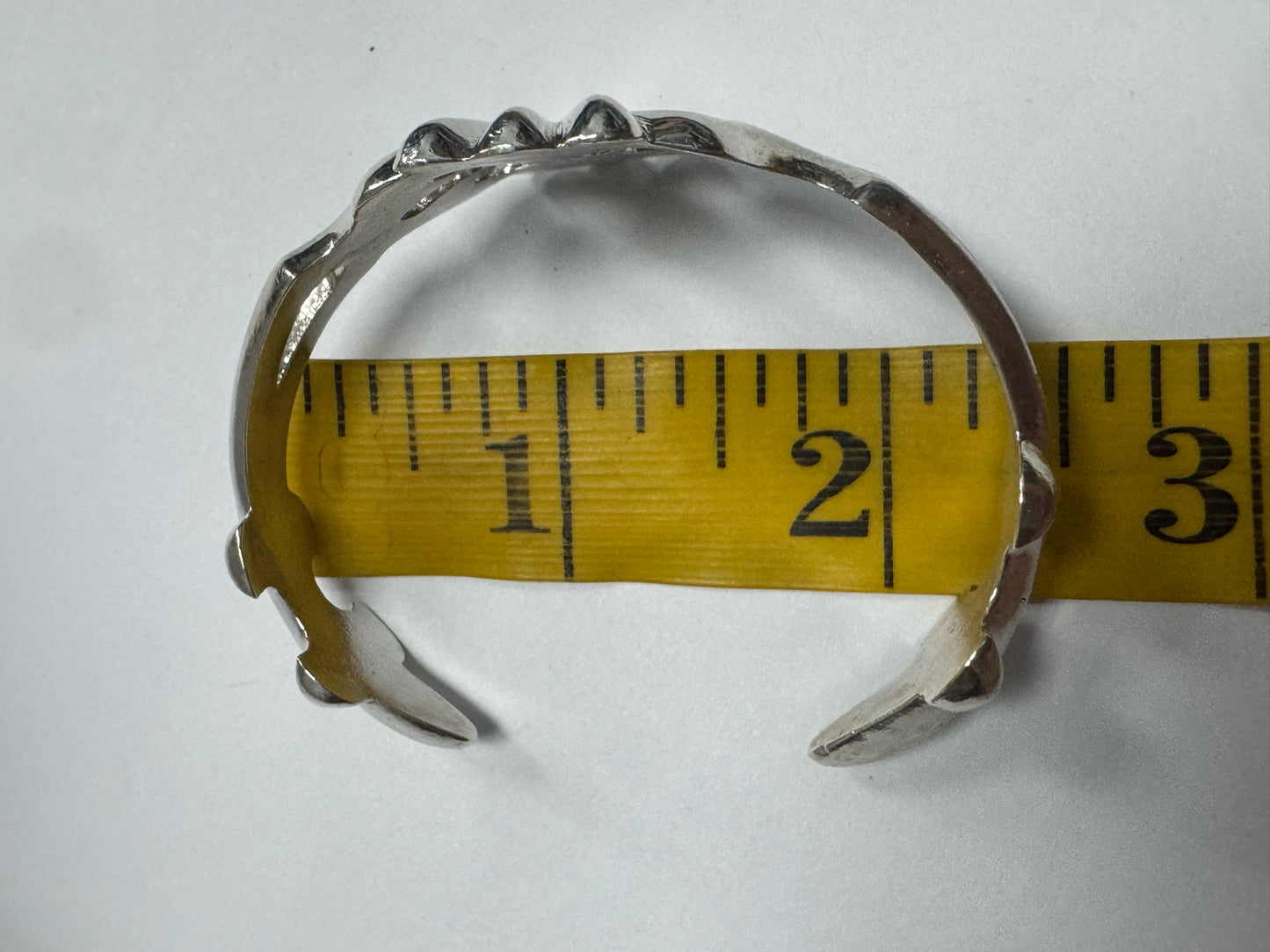 Francis FL Begay Sterling Silver Navajo Sandcast Cuff Native American Bracelet