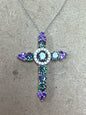 Sterling Silver Gemstone Pendant & Necklace New JTV