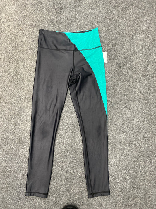Black/Teal Zyia Active Leggings ACTIVE Women's