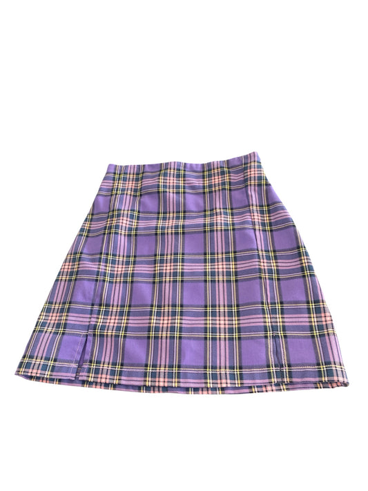 Purple Plaid Skirt Women's