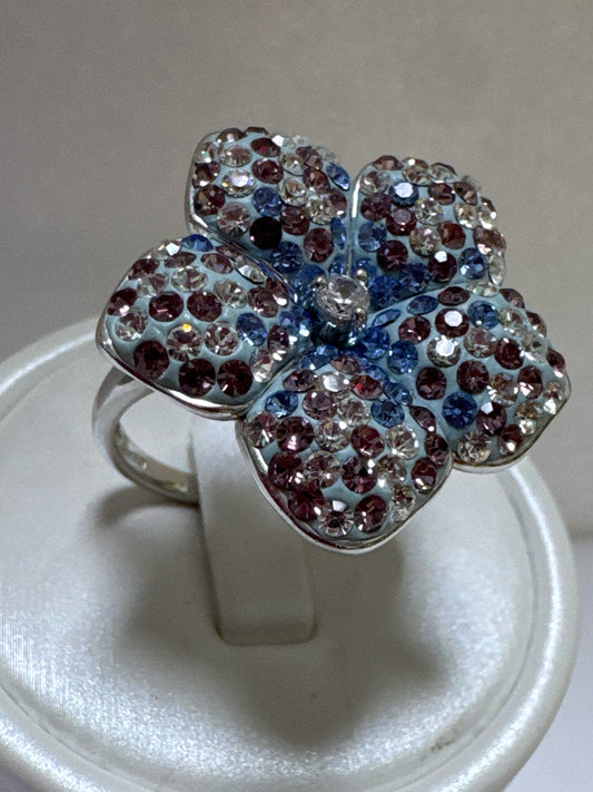 Sterling Silver Ring Size 9.5 Flower