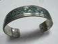 Tommy Singer Sterling Silver Mosaic Turquoise Native American Cuff  Bracelet