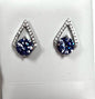 Sterling Silver Tanzanite Earrings New JTV