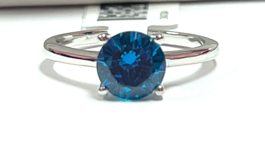 Sterling Silver Blue Topaz Ring New w/ Tags JTV Size 8