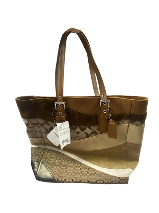 NEW Designer Brown Print Coach Handbag