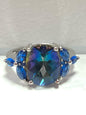 Sterling Blue Petalite Ring New JTV Size 8
