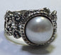 Didae Shablool Sterling 925 Silver Ring Size 9 Pearl