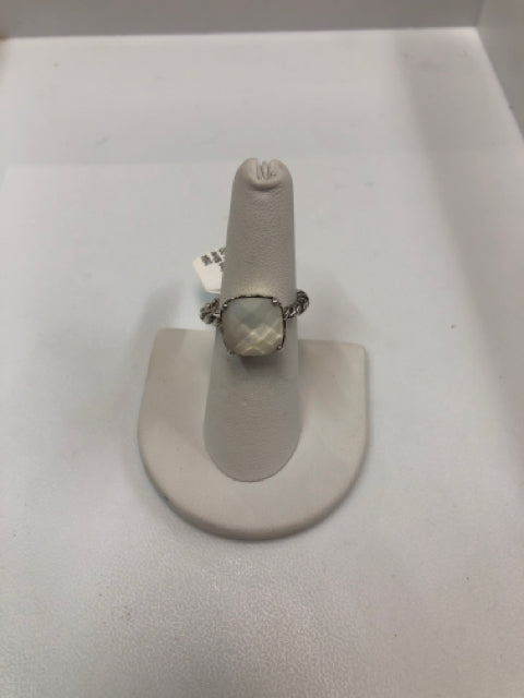 Pandora Sterling Silver Ring Mother of Pearl Size 7.5