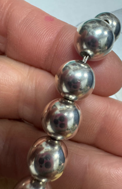 Tiffany & Co. 925 Sterling Silver HardWear 10mm Ball Bead 8" Bracelet
