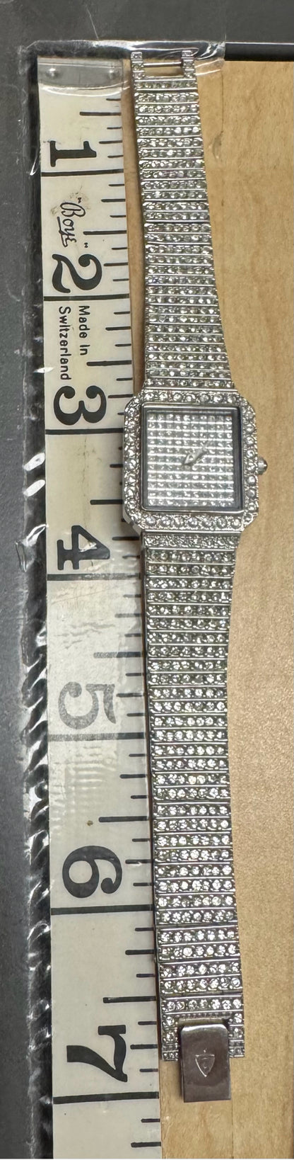 Croton Iced Out Watch Rhinestone Crystal Unisex Watch New Battery