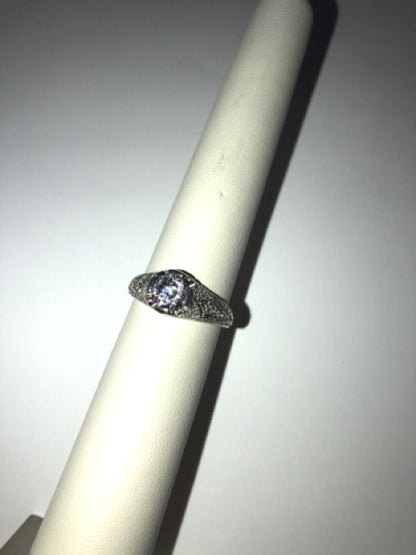 Sterling Silver CZ Ring Size 9