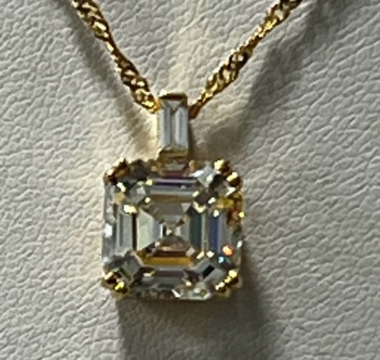 Gold Over Sterling Silver Strontium Titanate  Necklace JTV New