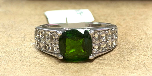 Sterling Silver Chrome Diopside Ring New w/ Tags Size 8 JTV