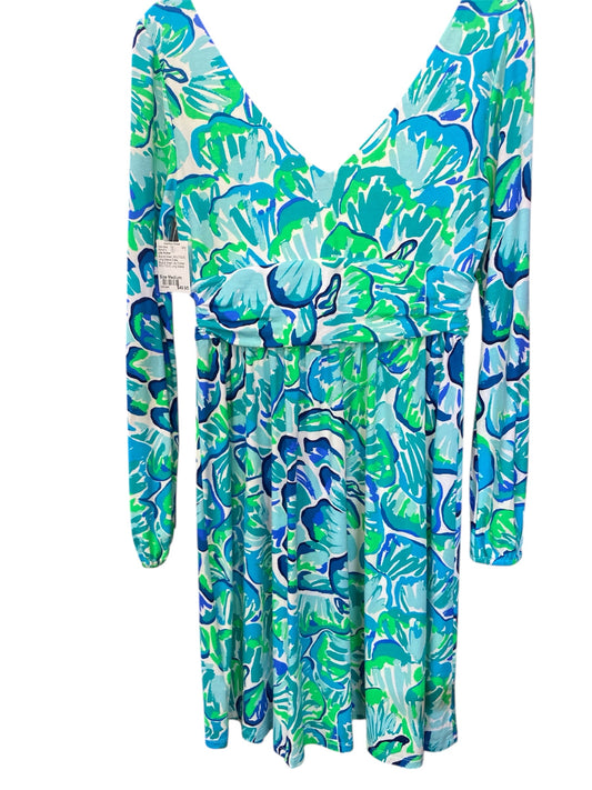 Blue & Green Lilly Pulitzer BOUTIQUE Long Sleeve Dress Women's