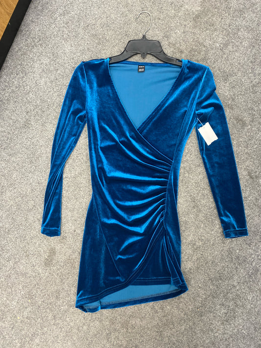 Blue SHEIN Long Sleeve Dress Women's
