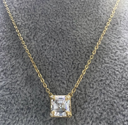 Juditha Ripka 14k Clad Sterling Silver Diamonique Square CZ Pendant Necklace 18"