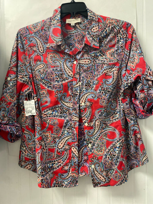 Multi-Color Jones New York Long Sleeve Shirt Women's