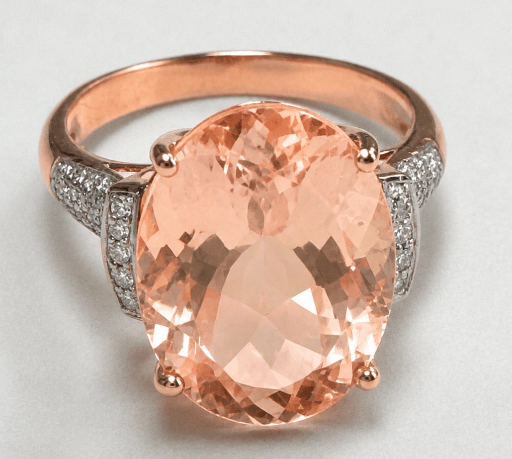 14k Rose Gold Morganite Ring