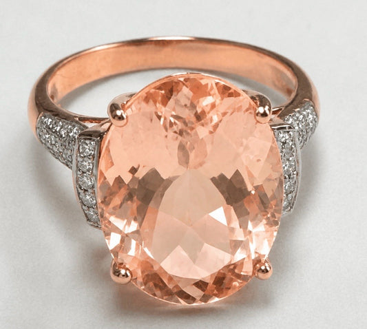 14k Rose Gold Morganite Ring