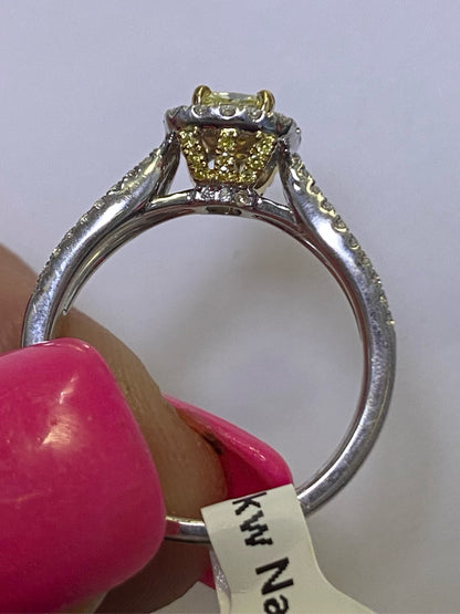 18kw Gold Natural Yellow Diamond Ring Roman Jules First Image Design MSRP $6750