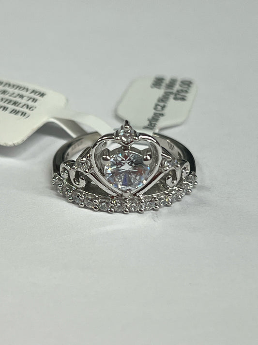 Sterling Silver CZ Ring Charles Winston  Size 9 JTV New w/ Tags