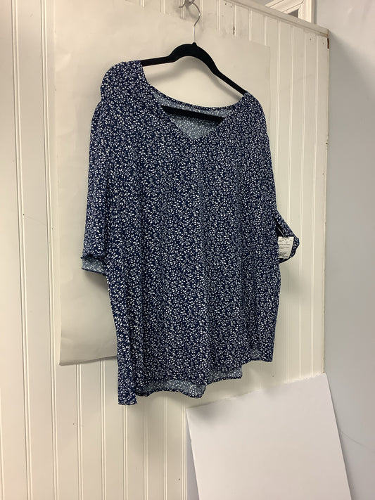 Navy/White Short Sleeve Shirt Women's