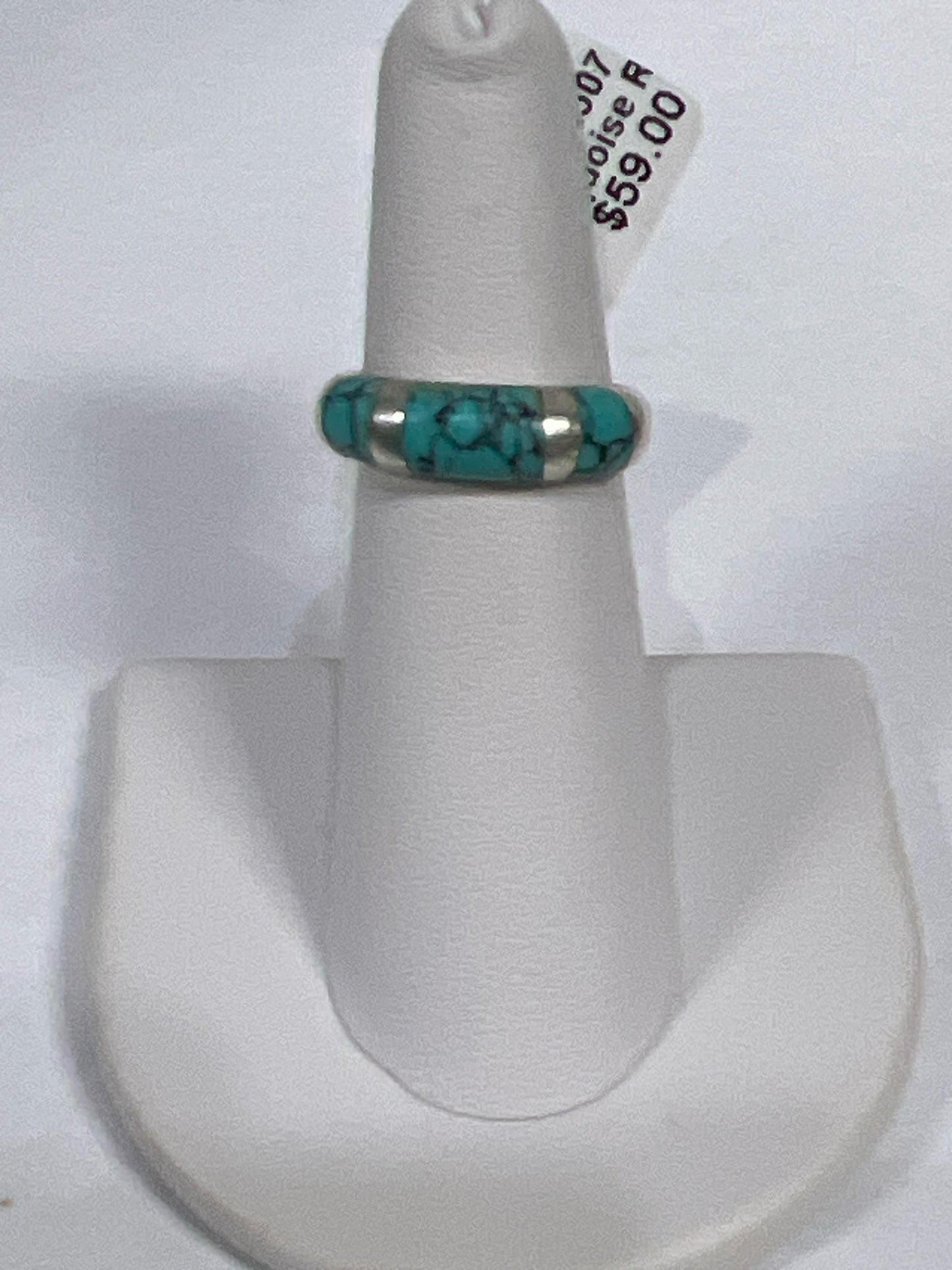 Sterling Silver Turquoise Ring SZ 5.5