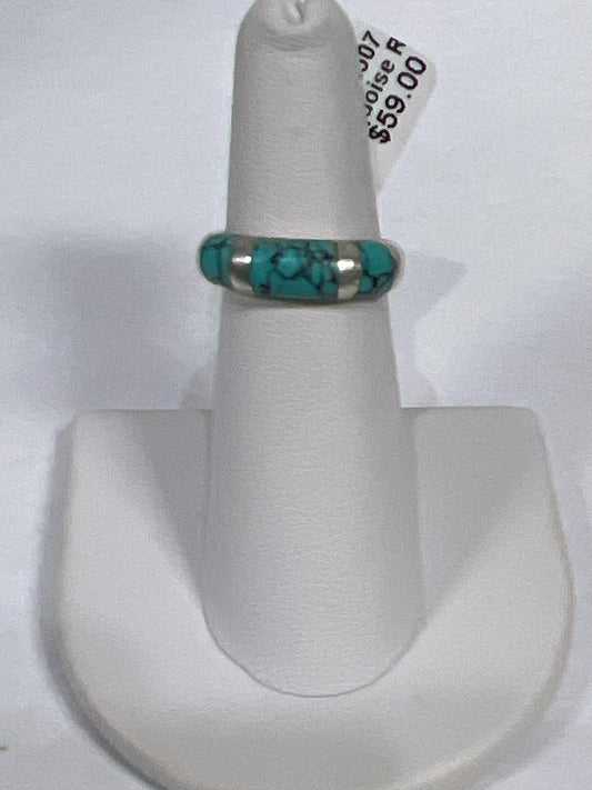 Sterling Silver Turquoise Ring SZ 5.5