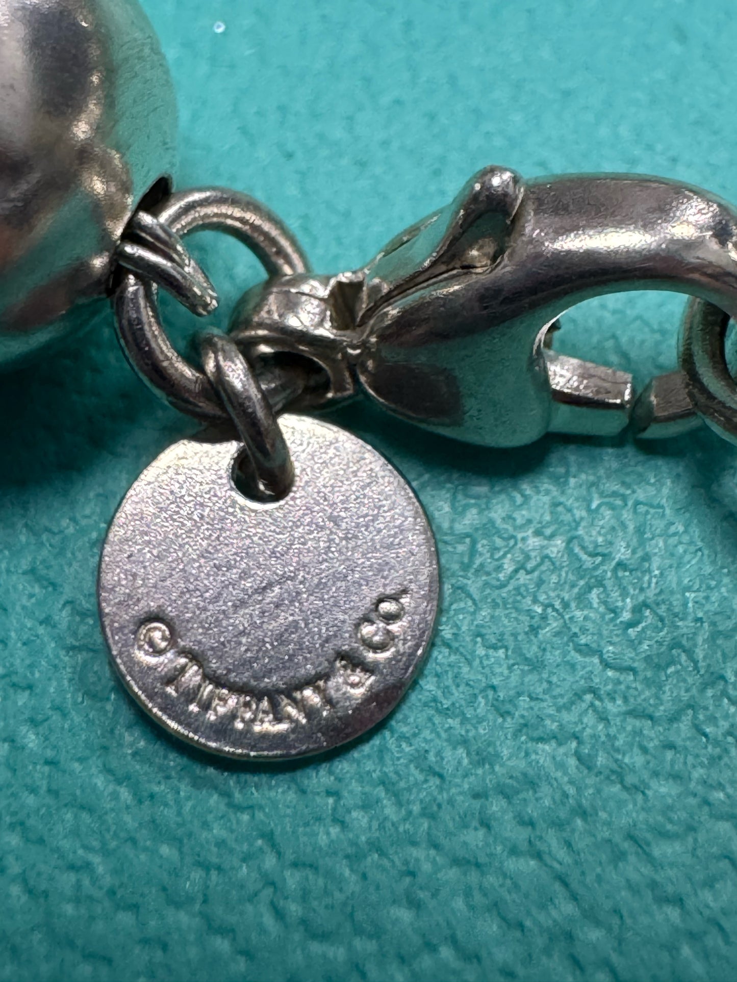 Tiffany & Co. 925 Sterling Silver HardWear 10mm Ball Bead 8" Bracelet