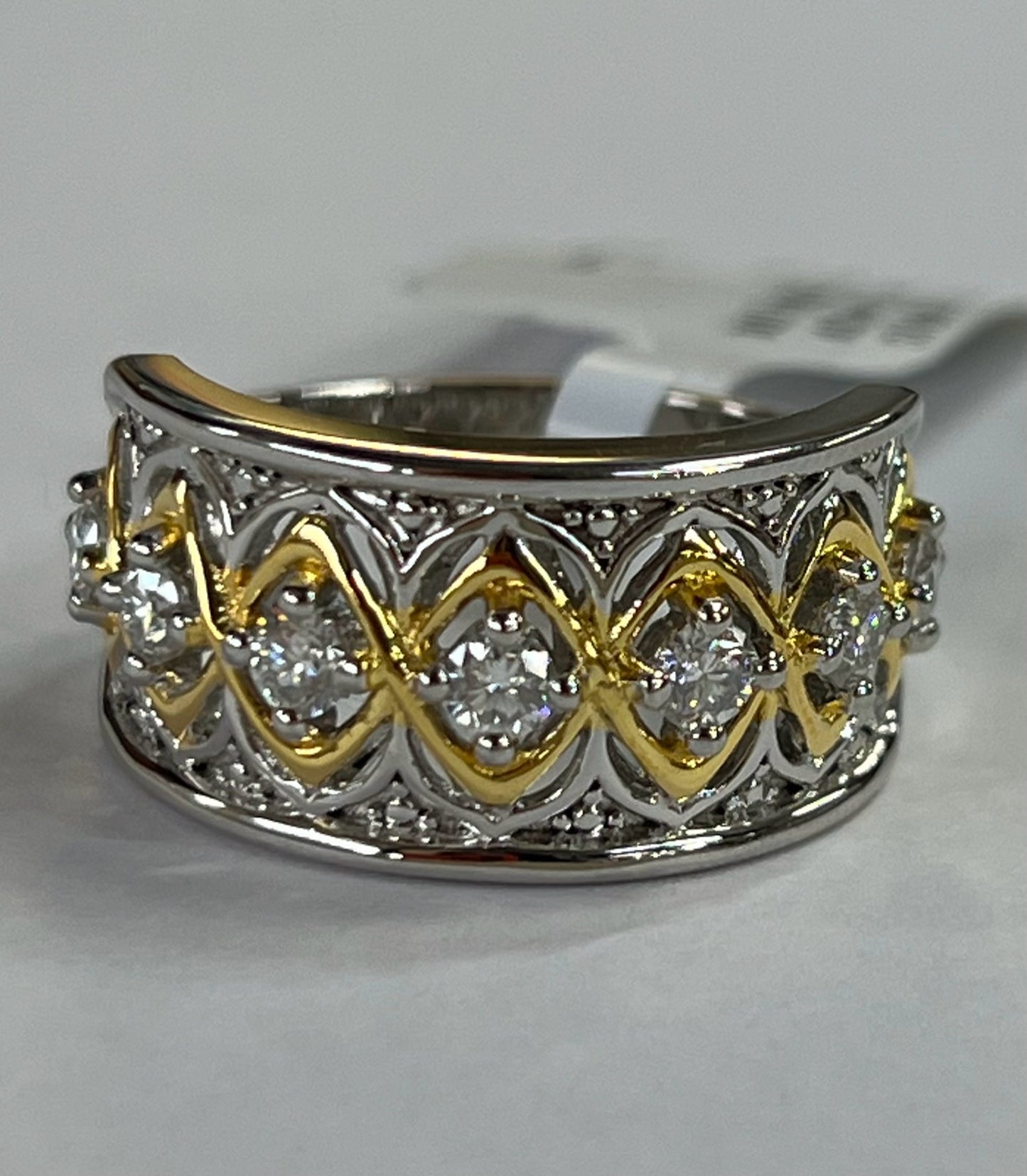 Sterling Silver Moissanite .63 ct tw Ring New w/ Tags JTV
